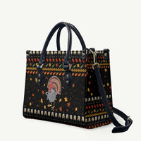 Thanksgiving Christmas Design Leather Bag Xmas Holiday Patterns - Wonder Print Shop