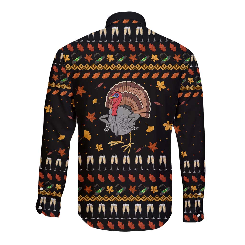 Thanksgiving Christmas Design Long Sleeve Button Shirt Xmas Holiday Patterns - Wonder Print Shop