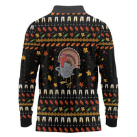 Thanksgiving Christmas Design Long Sleeve Polo Shirt Xmas Holiday Patterns - Wonder Print Shop