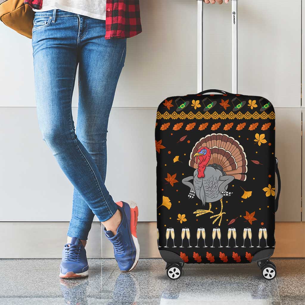 Thanksgiving Christmas Design Luggage Cover Xmas Holiday Patterns - Wonder Print Shop