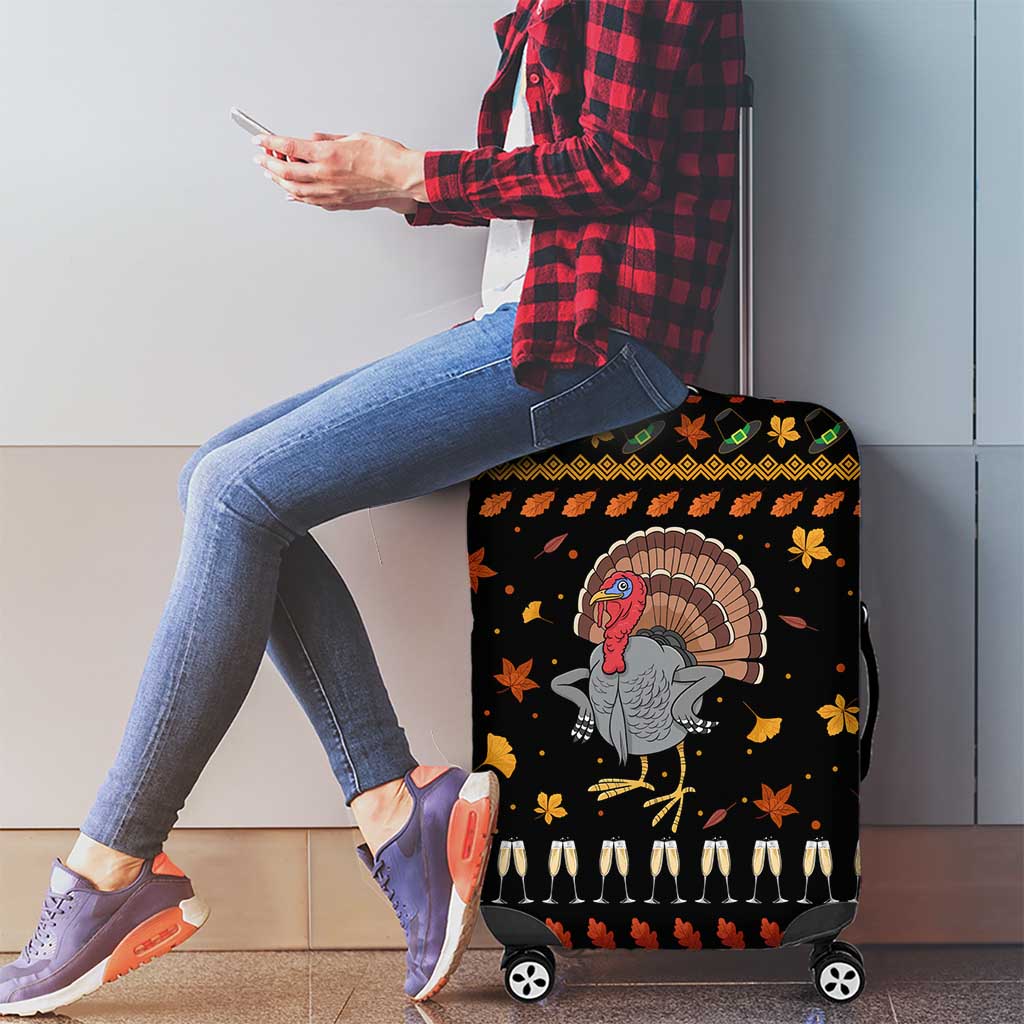 Thanksgiving Christmas Design Luggage Cover Xmas Holiday Patterns - Wonder Print Shop