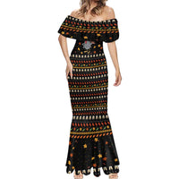 Thanksgiving Christmas Design Mermaid Dress Xmas Holiday Patterns - Wonder Print Shop