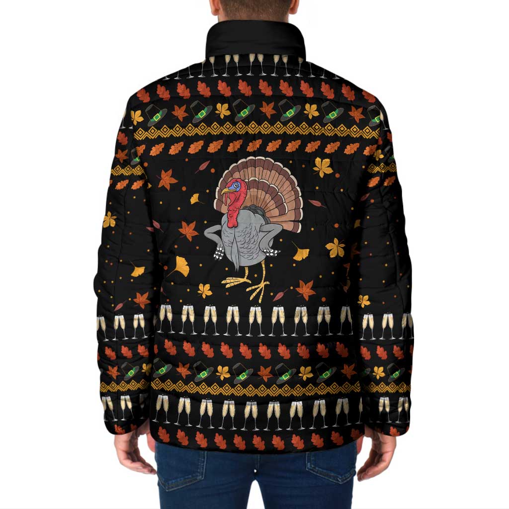 Thanksgiving Christmas Design Padded Jacket Xmas Holiday Patterns - Wonder Print Shop