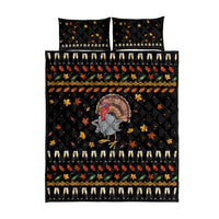 Thanksgiving Christmas Design Quilt Bed Set Xmas Holiday Patterns - Wonder Print Shop