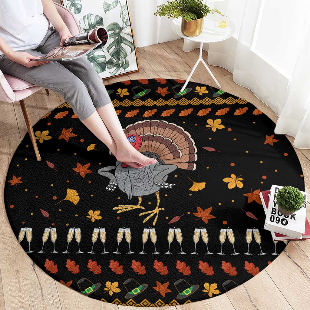 Thanksgiving Christmas Design Round Carpet Xmas Holiday Patterns - Wonder Print Shop