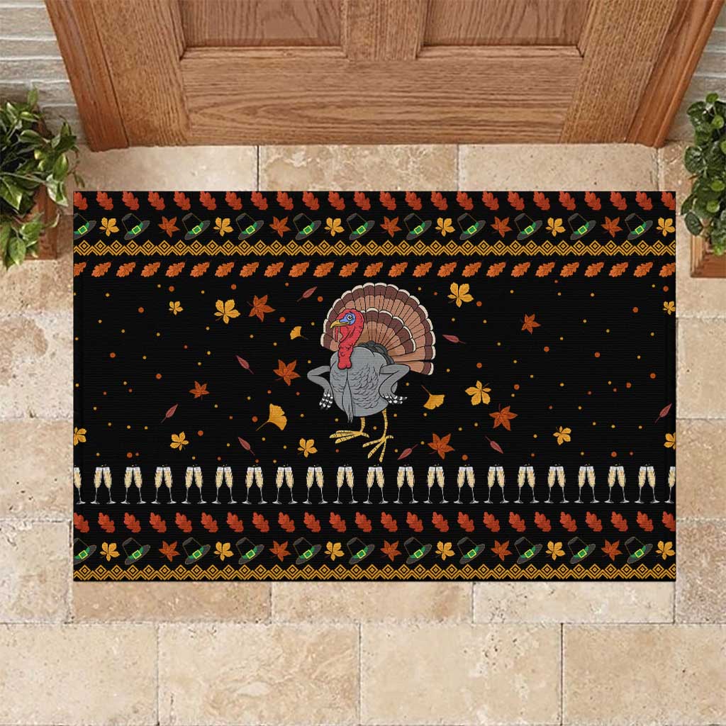 Thanksgiving Christmas Design Rubber Doormat Xmas Holiday Patterns - Wonder Print Shop