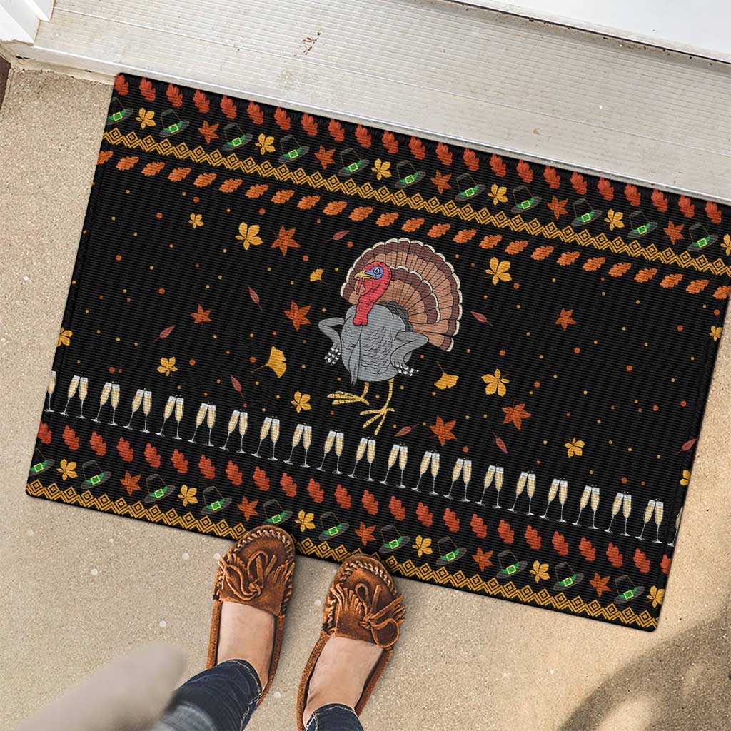 Thanksgiving Christmas Design Rubber Doormat Xmas Holiday Patterns - Wonder Print Shop