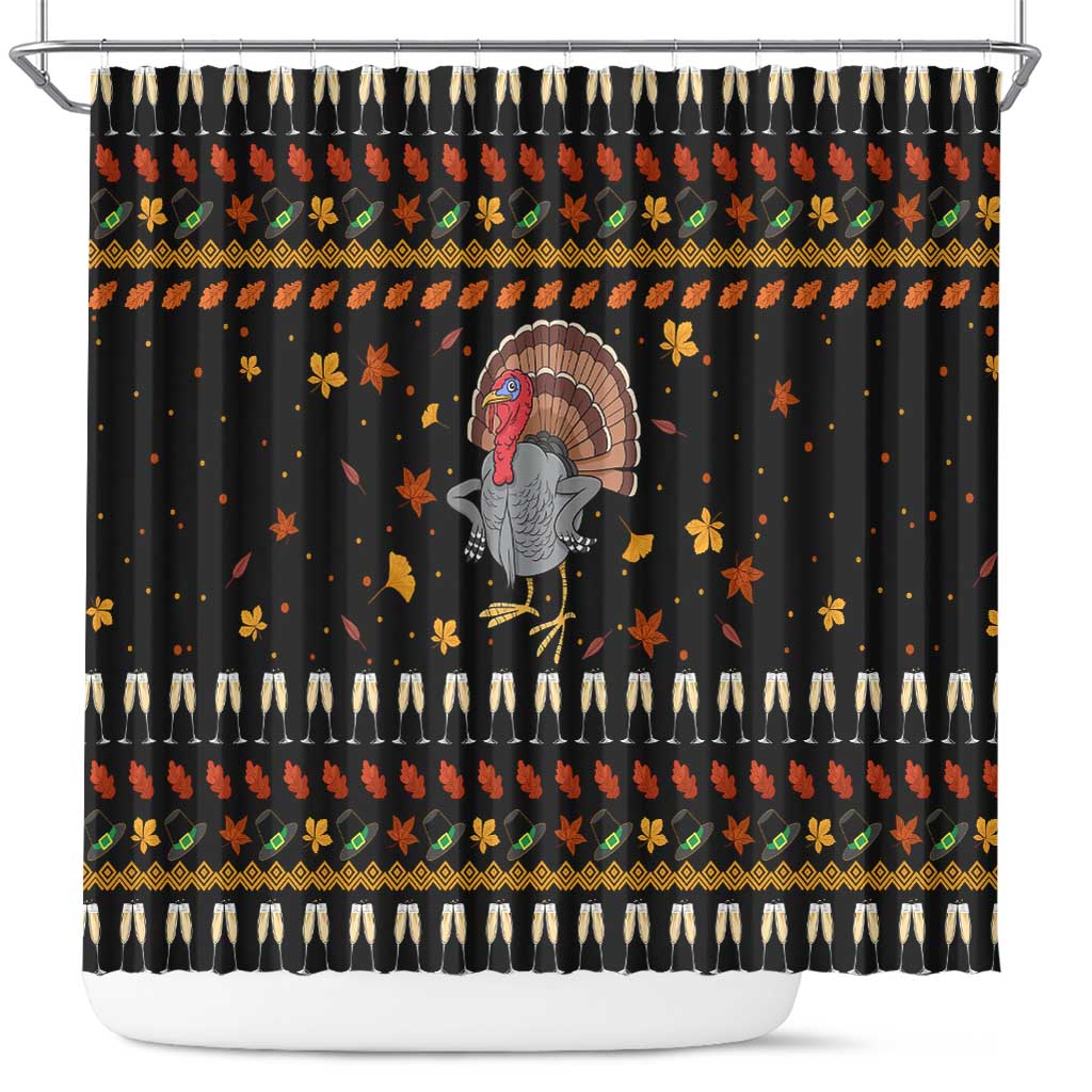 Thanksgiving Christmas Design Shower Curtain Xmas Holiday Patterns - Wonder Print Shop