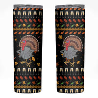 Thanksgiving Christmas Design Skinny Tumbler Xmas Holiday Patterns - Wonder Print Shop
