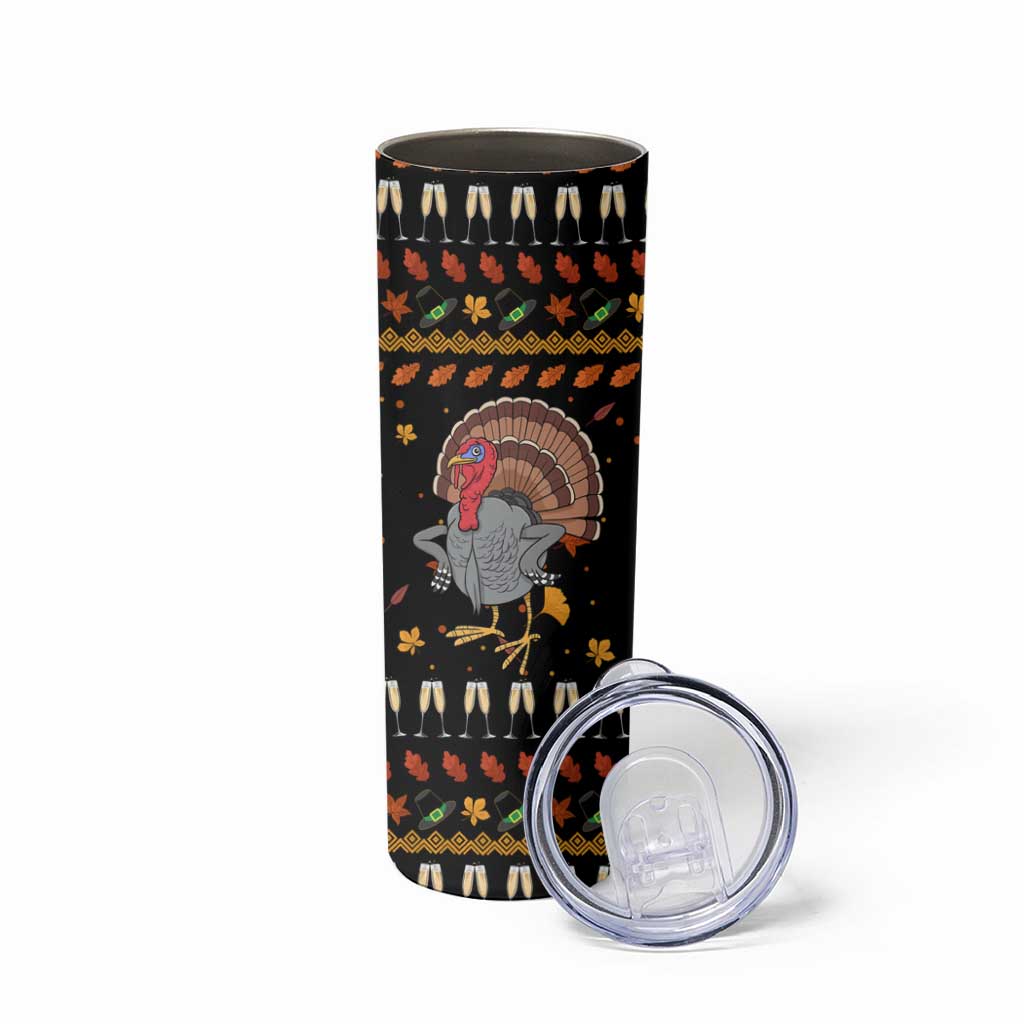 Thanksgiving Christmas Design Skinny Tumbler Xmas Holiday Patterns - Wonder Print Shop