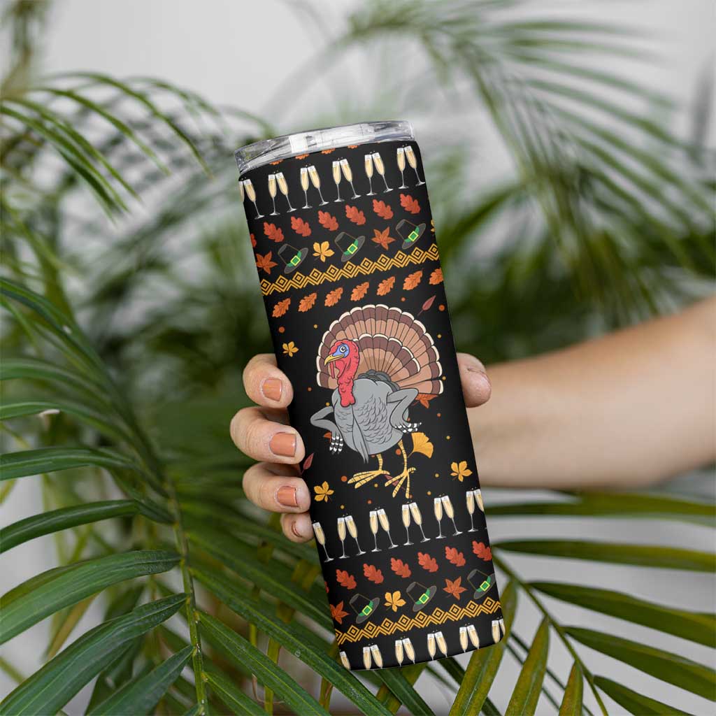 Thanksgiving Christmas Design Skinny Tumbler Xmas Holiday Patterns - Wonder Print Shop