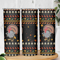 Thanksgiving Christmas Design Skinny Tumbler Xmas Holiday Patterns - Wonder Print Shop