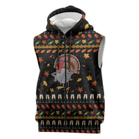 Thanksgiving Christmas Design Sleeveless Zip Hoodie Xmas Holiday Patterns - Wonder Print Shop