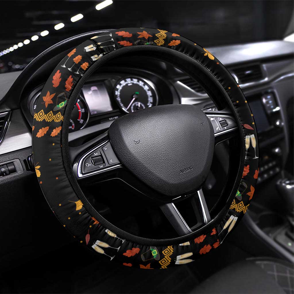 Thanksgiving Christmas Design Steering Wheel Cover Xmas Holiday Patterns - Wonder Print Shop