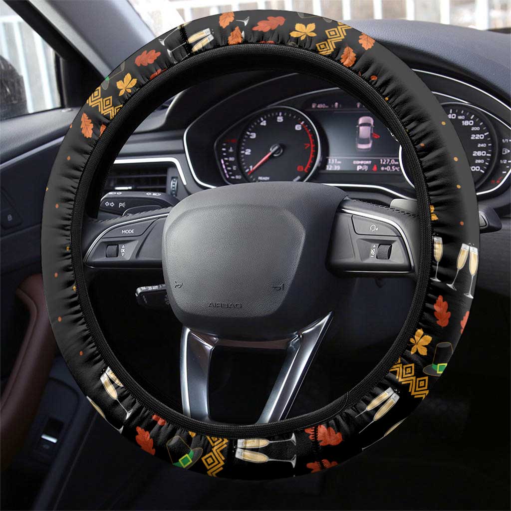 Thanksgiving Christmas Design Steering Wheel Cover Xmas Holiday Patterns - Wonder Print Shop