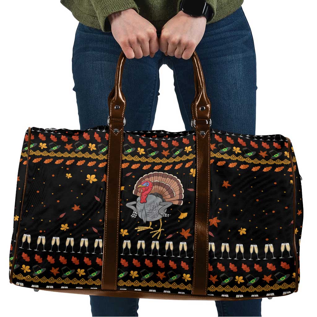Thanksgiving Christmas Design Travel Bag Xmas Holiday Patterns - Wonder Print Shop