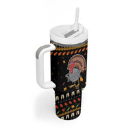 Thanksgiving Christmas Design Tumbler With Handle Xmas Holiday Patterns - Wonder Print Shop
