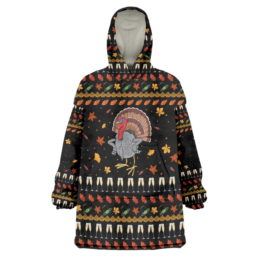 Thanksgiving Christmas Design Wearable Blanket Hoodie Xmas Holiday Patterns - Wonder Print Shop
