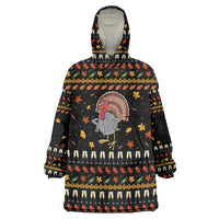 Thanksgiving Christmas Design Wearable Blanket Hoodie Xmas Holiday Patterns - Wonder Print Shop