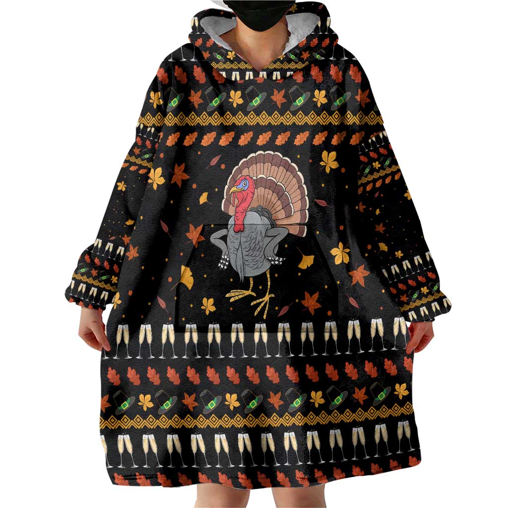 Thanksgiving Christmas Design Wearable Blanket Hoodie Xmas Holiday Patterns - Wonder Print Shop
