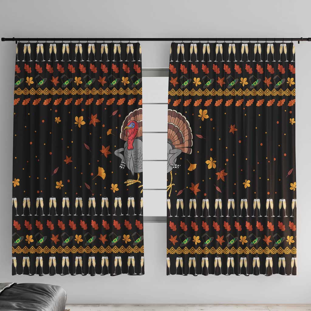 Thanksgiving Christmas Design Window Curtain Xmas Holiday Patterns - Wonder Print Shop