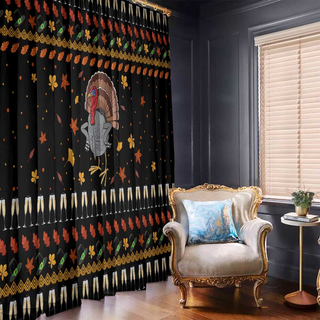 Thanksgiving Christmas Design Window Curtain Xmas Holiday Patterns - Wonder Print Shop