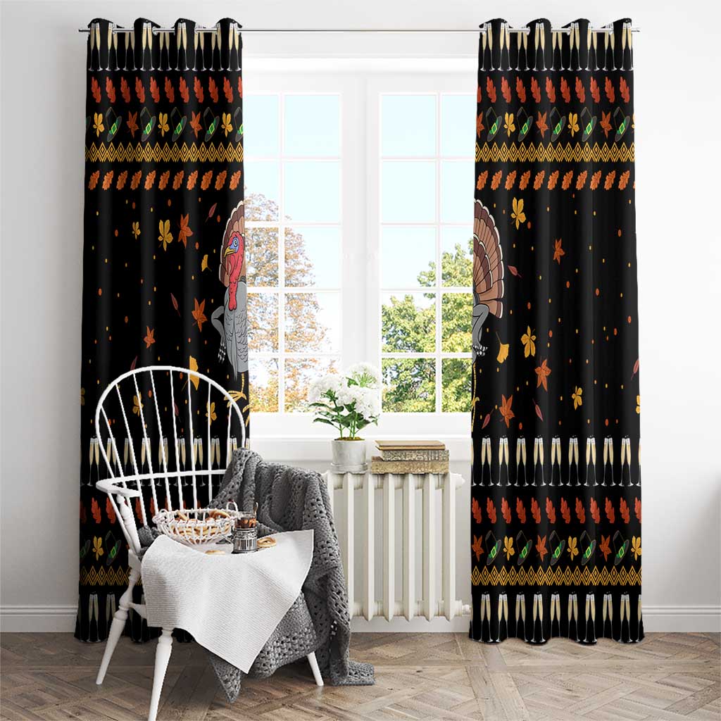 Thanksgiving Christmas Design Window Curtain Xmas Holiday Patterns - Wonder Print Shop