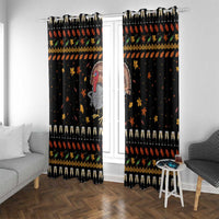 Thanksgiving Christmas Design Window Curtain Xmas Holiday Patterns - Wonder Print Shop