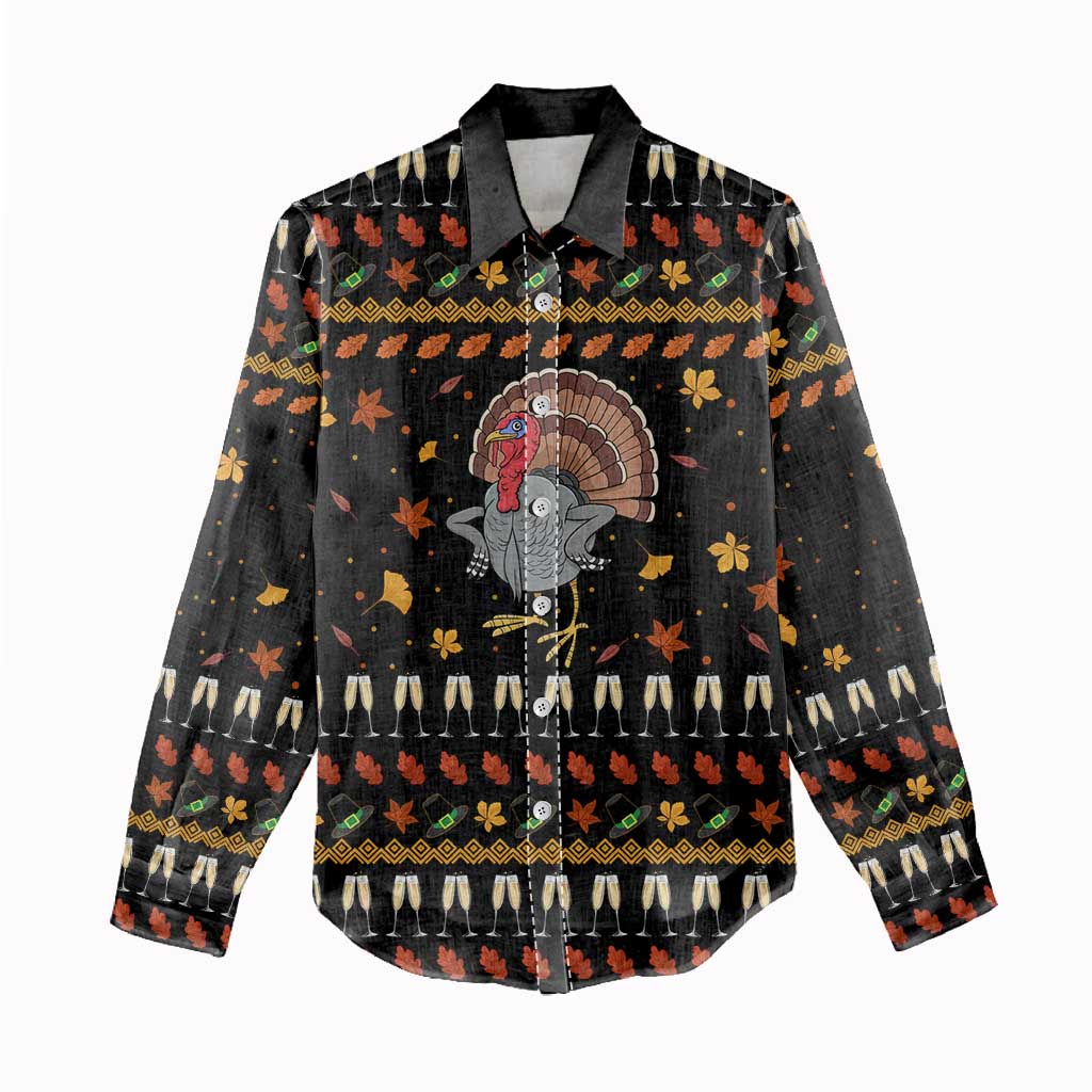 Thanksgiving Christmas Design Women Casual Shirt Xmas Holiday Patterns - Wonder Print Shop
