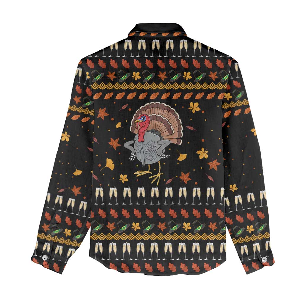 Thanksgiving Christmas Design Women Casual Shirt Xmas Holiday Patterns - Wonder Print Shop
