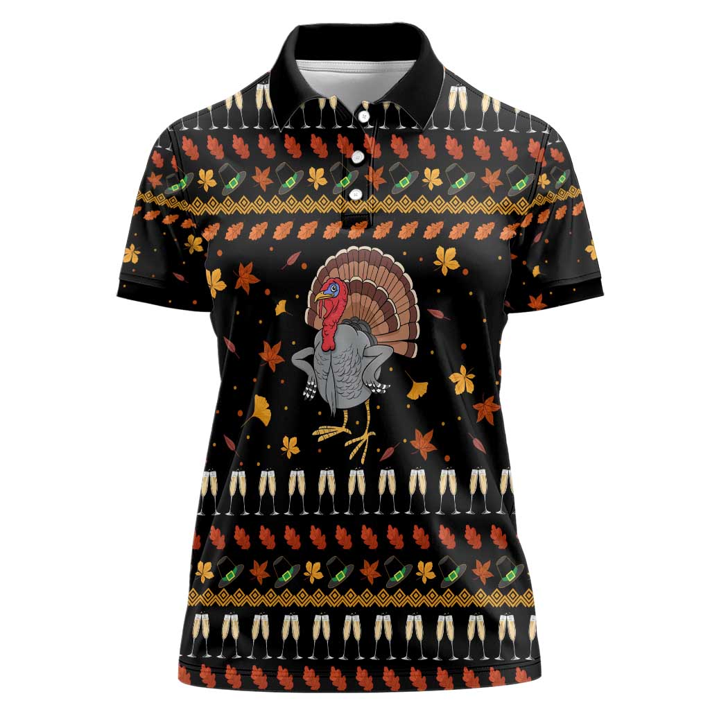 Thanksgiving Christmas Design Women Polo Shirt Xmas Holiday Patterns - Wonder Print Shop
