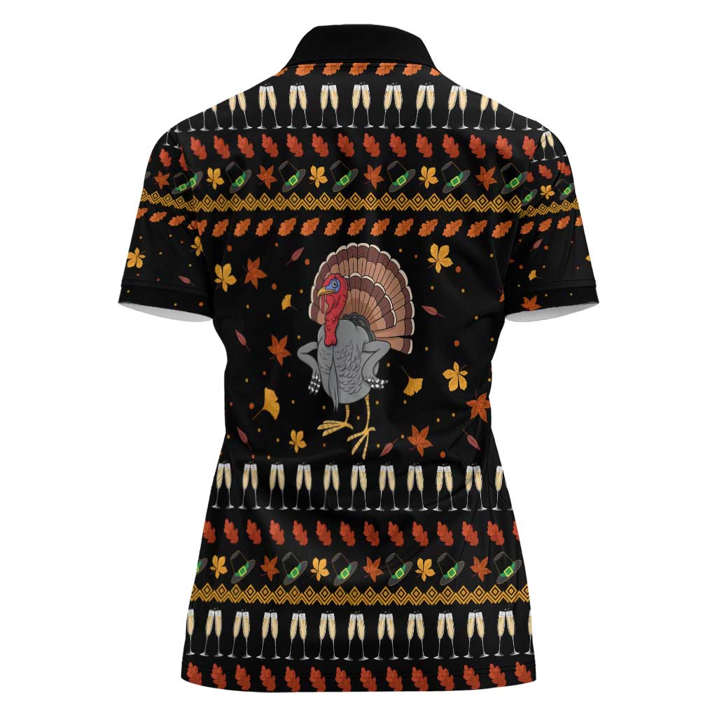 Thanksgiving Christmas Design Women Polo Shirt Xmas Holiday Patterns - Wonder Print Shop