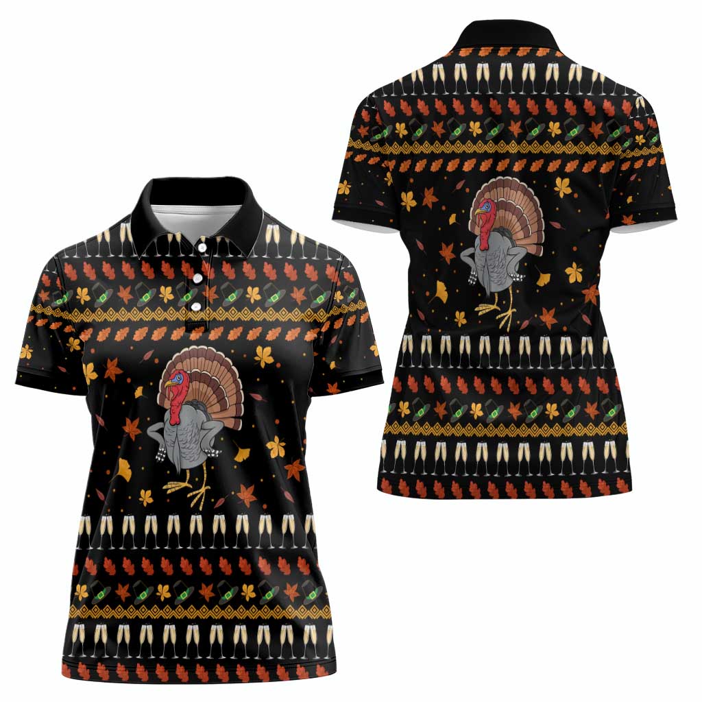 Thanksgiving Christmas Design Women Polo Shirt Xmas Holiday Patterns - Wonder Print Shop