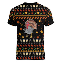 Thanksgiving Christmas Design Women V-Neck T-Shirt Xmas Holiday Patterns - Wonder Print Shop