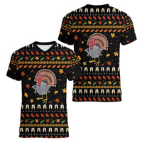 Thanksgiving Christmas Design Women V-Neck T-Shirt Xmas Holiday Patterns - Wonder Print Shop