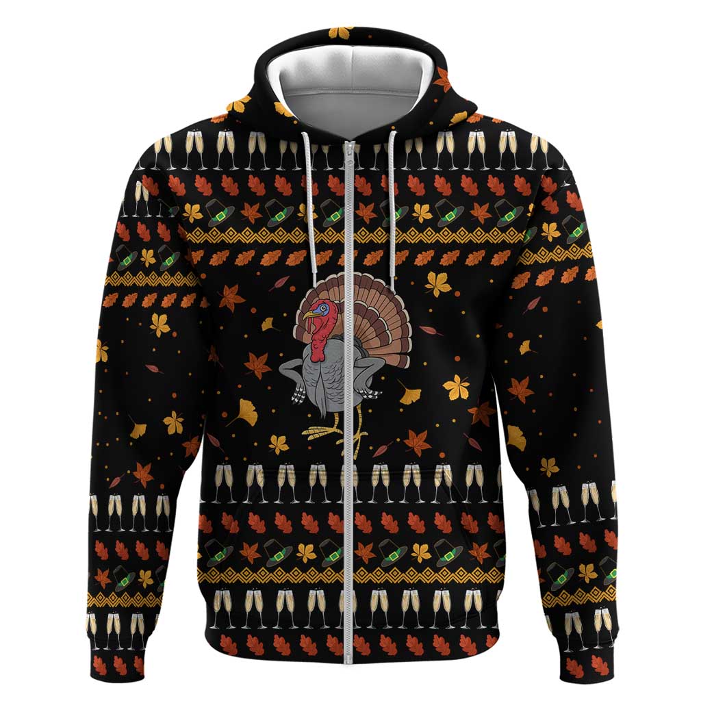 Thanksgiving Christmas Design Zip Hoodie Xmas Holiday Patterns - Wonder Print Shop