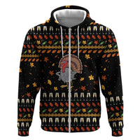 Thanksgiving Christmas Design Zip Hoodie Xmas Holiday Patterns - Wonder Print Shop