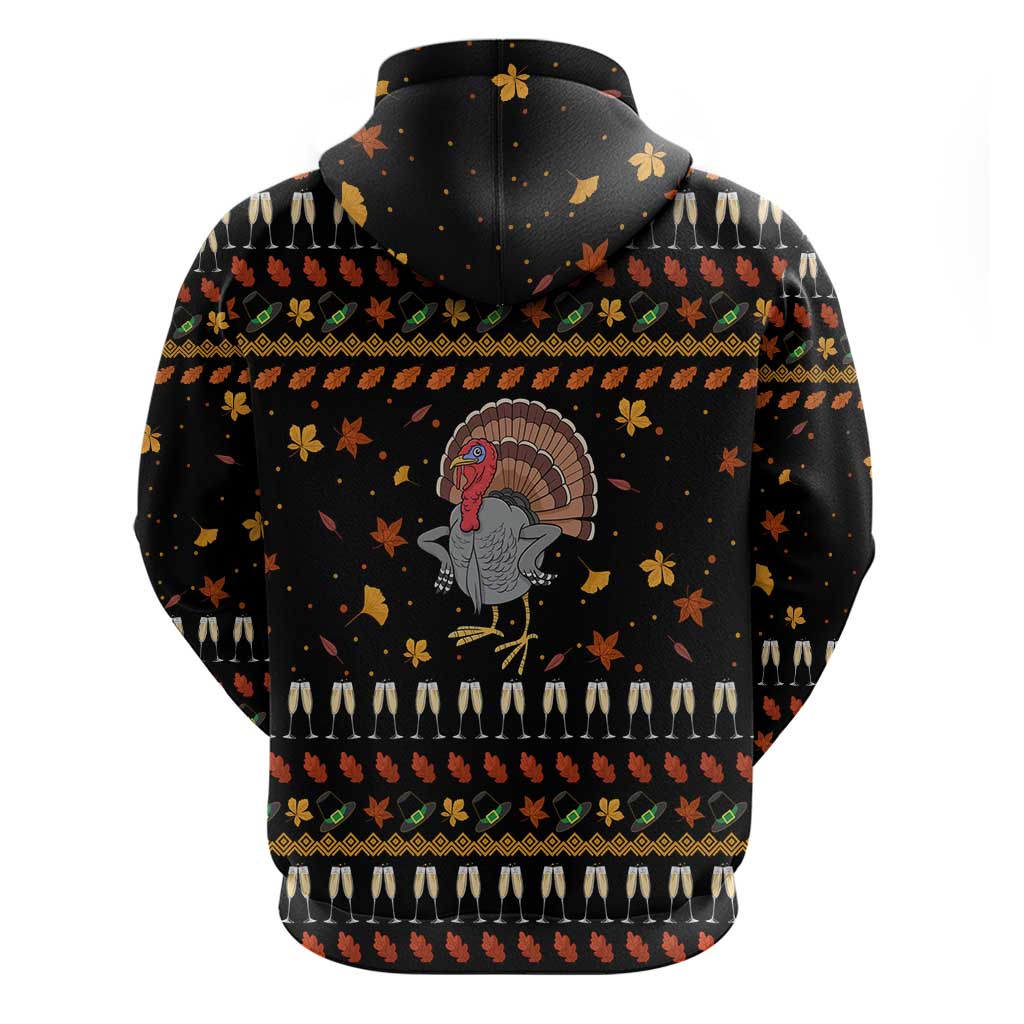 Thanksgiving Christmas Design Zip Hoodie Xmas Holiday Patterns - Wonder Print Shop