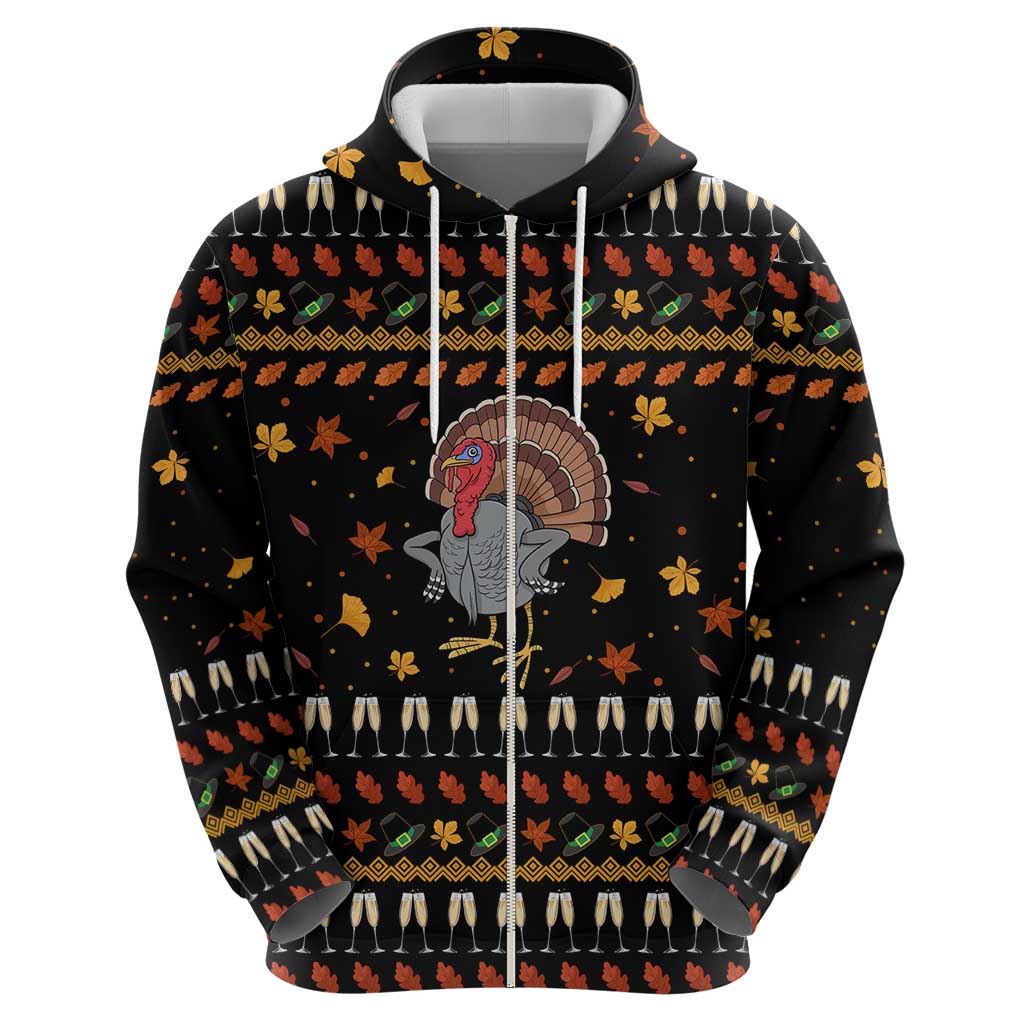 Thanksgiving Christmas Design Zip Hoodie Xmas Holiday Patterns - Wonder Print Shop