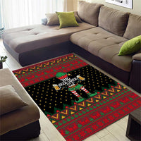 The Beer Lover Elf Christmas Area Rug Xmas Holiday Patterns - Wonder Print Shop