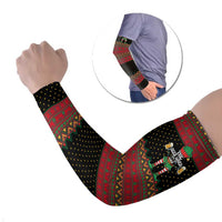 The Beer Lover Elf Christmas Arm Sleeves Xmas Holiday Patterns - Wonder Print Shop