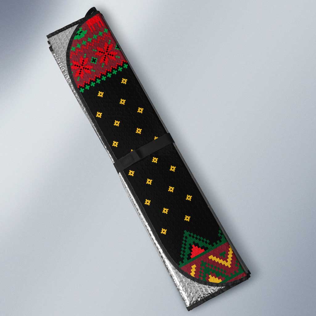 The Beer Lover Elf Christmas Auto Sun Shade Xmas Holiday Patterns - Wonder Print Shop