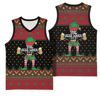 The Beer Lover Elf Christmas Basketball Jersey Xmas Holiday Patterns - Wonder Print Shop