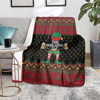 The Beer Lover Elf Christmas Blanket Xmas Holiday Patterns - Wonder Print Shop