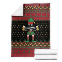 The Beer Lover Elf Christmas Blanket Xmas Holiday Patterns - Wonder Print Shop