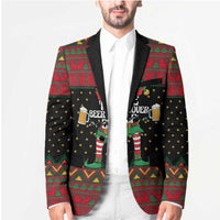 The Beer Lover Elf Christmas Blazer Xmas Holiday Patterns - Wonder Print Shop