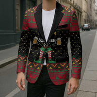 The Beer Lover Elf Christmas Blazer Xmas Holiday Patterns - Wonder Print Shop
