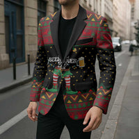 The Beer Lover Elf Christmas Blazer Xmas Holiday Patterns - Wonder Print Shop