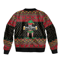 The Beer Lover Elf Christmas Bomber Jacket Xmas Holiday Patterns - Wonder Print Shop