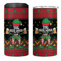 The Beer Lover Elf Christmas 4 in 1 Can Cooler Tumbler Xmas Holiday Patterns - Wonder Print Shop